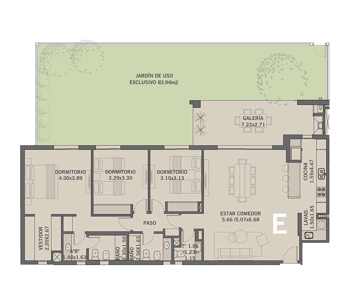 3 dormitorios - Epica departamentos en zona norte